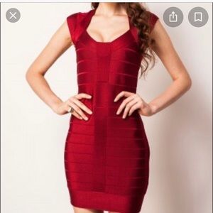 French Connection Red Bandage Dress Size 4